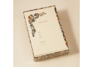 Flat Invitation Cards Lined Envelopes, Florentine Style - FZB 007