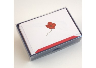 Folded Cards and Lined Envelopes, Classica Italiana - Poppies -LPR 206B