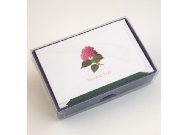 Folded Thank You Cards and Lined Envelopes, Classica Italiana - Hydrangea -LPR 203BT